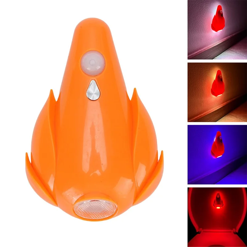 1Pc Smart Motion Sensor Toilet Light for Toilet Bowl / Hallway Rechargeable RGB LED Lamp - Orange