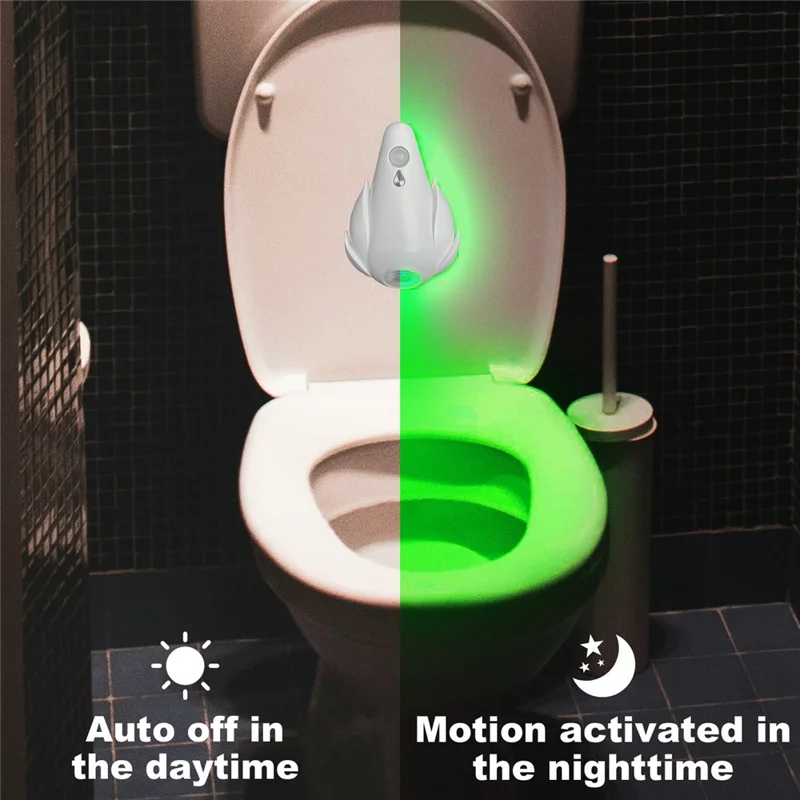 1Pc Smart Motion Sensor Toilet Light for Toilet Bowl / Hallway Rechargeable RGB LED Lamp - Orange