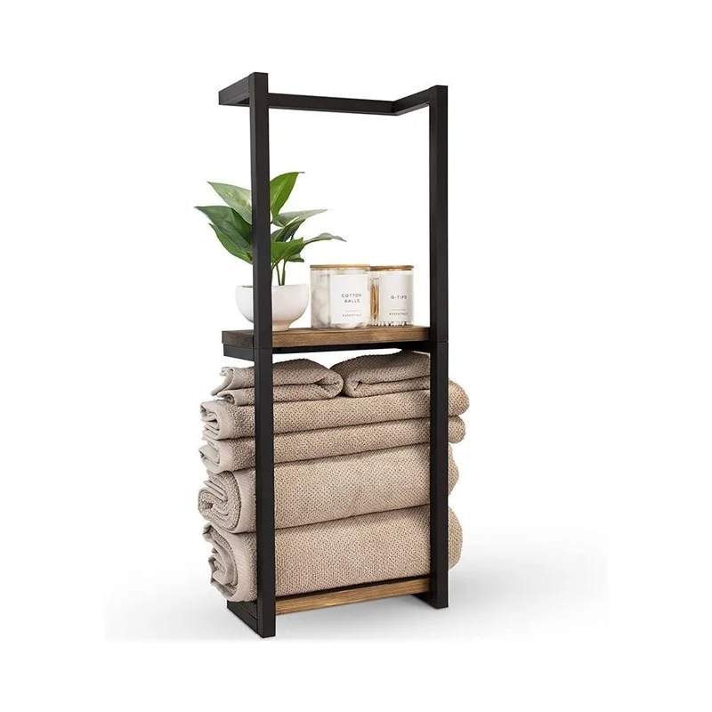 Toallero de Pared Organizador de Baño Barra de Toallas de Hierro Estante de Almacenamiento para Ducha para Artículos de Aseo / Toallas de Mano / Toallas de Baño