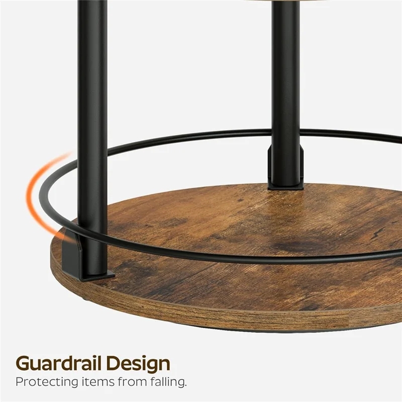 2-stufiges drehbares Gewürzregal, platzsparender Küchen-Gewürzorganizer mit Metallrahmen, Ablagefach