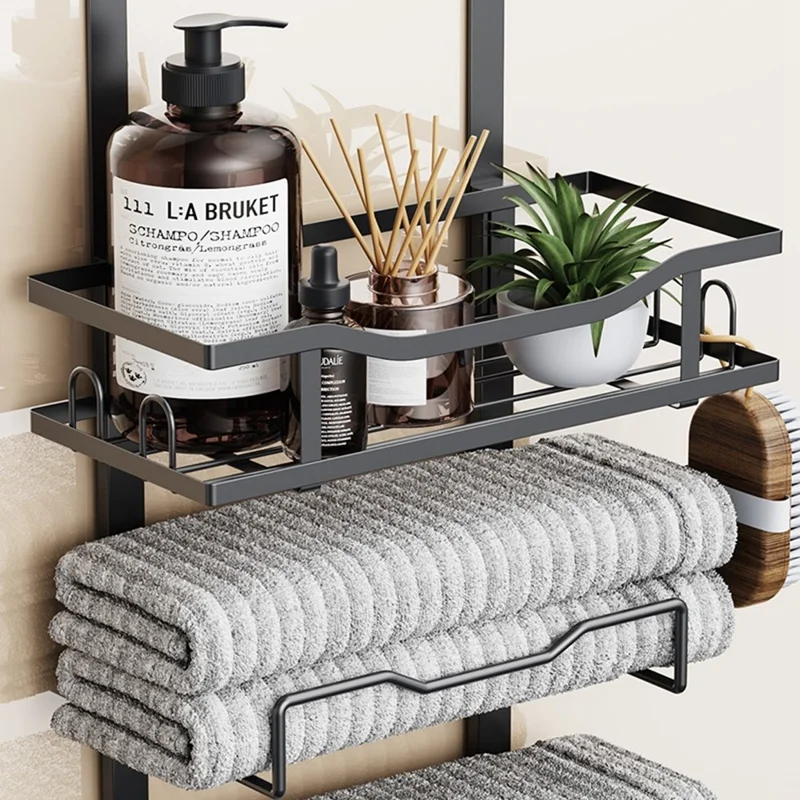 Wholesale Over Door Towel Rack 6 Tier Iron Bathroom Organizer Wall ...