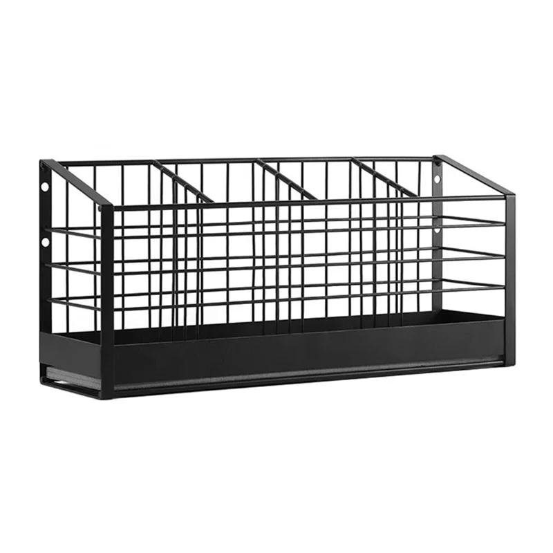 Suporte de Parede para Utensílios de Cozinha com 4 Compartimentos, Porta-Chopsticks, Organizador de Talheres sem Perfuração