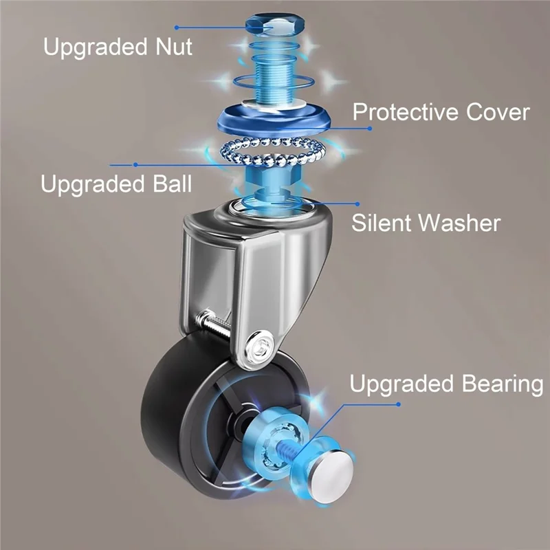 Carrello Portaoggetti Pieghevole a 3 Ripiani con Ruote Silenziose Bloccabili, Organizzatore Mobile per Cucina Bagno Camera da Letto - Bianco