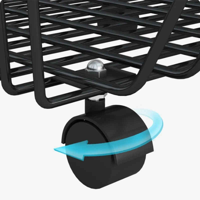 Kitchen Vegetable Storage Rack 5-Tier Rolling Cart Fruit Organizer Storage Holder Floor Standing Shelving