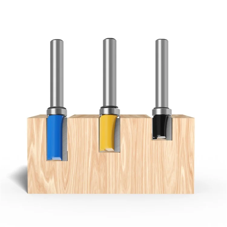MC02210T3 3PCS 8mm Shank Woodworking Slotting Cutter Wood Trimmer Knife Cutting Tool Set