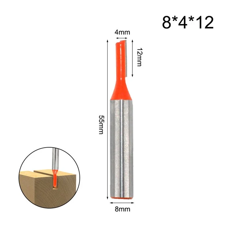 MC02083 3PCS 8mm Shank Woodworking Milling Cutter Knife Trimmer Cutter Set