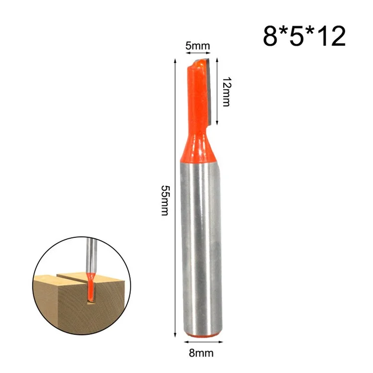 MC02083 3PCS 8mm Shank Woodworking Milling Cutter Knife Trimmer Cutter Set