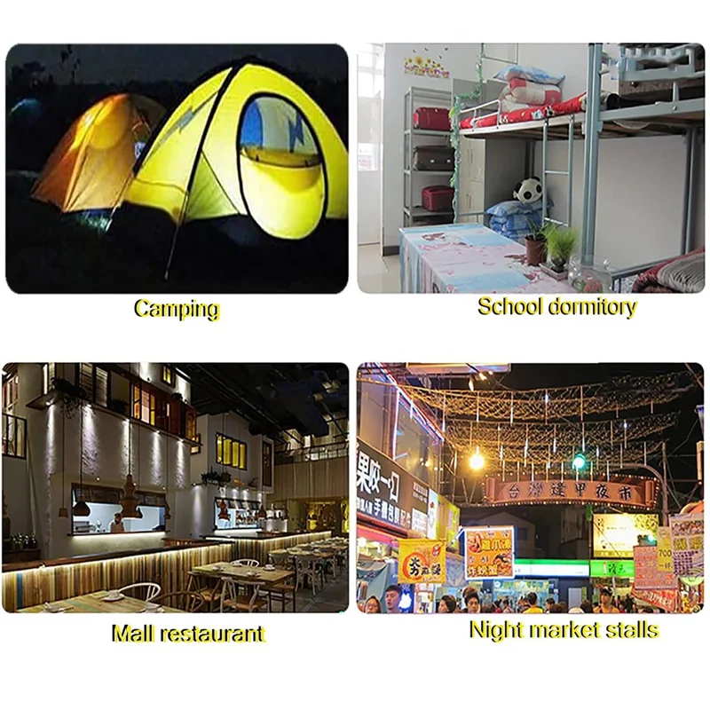 200W 120mm Outdoor Camping Lantern 5 Modes USB Rechargeable Tent Hanging LED Light Bulb