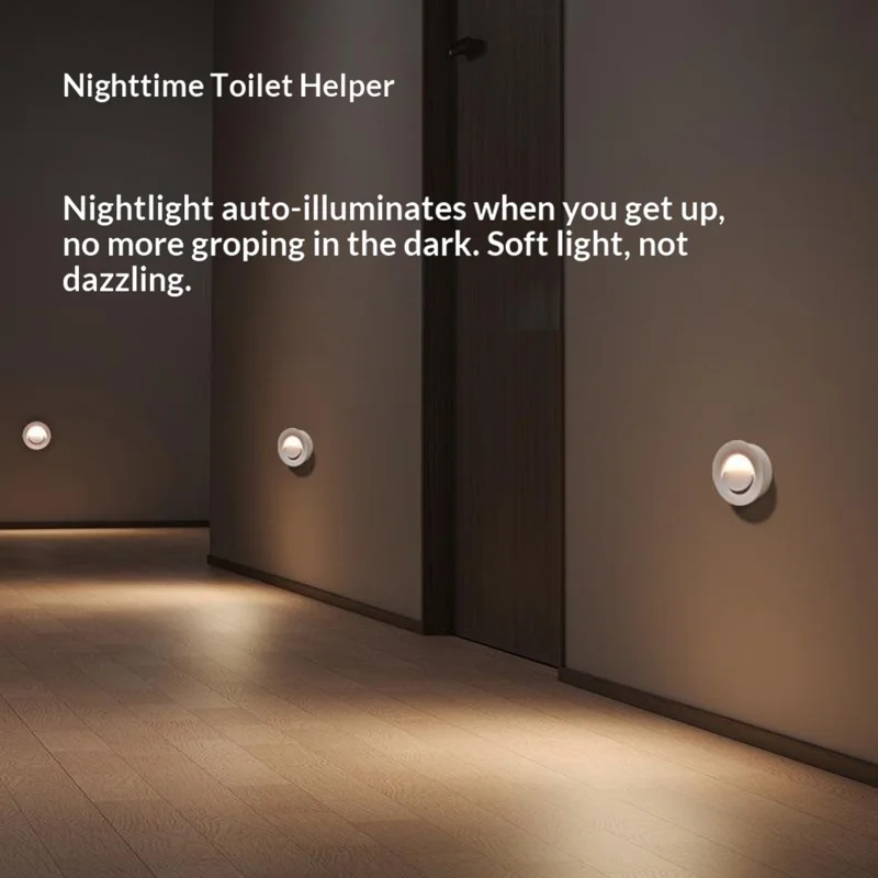 Rechargeable LED Step Light Radar Motion Sensor Wireless Night Light for Stair Hallway Wall Corner - Warm Light