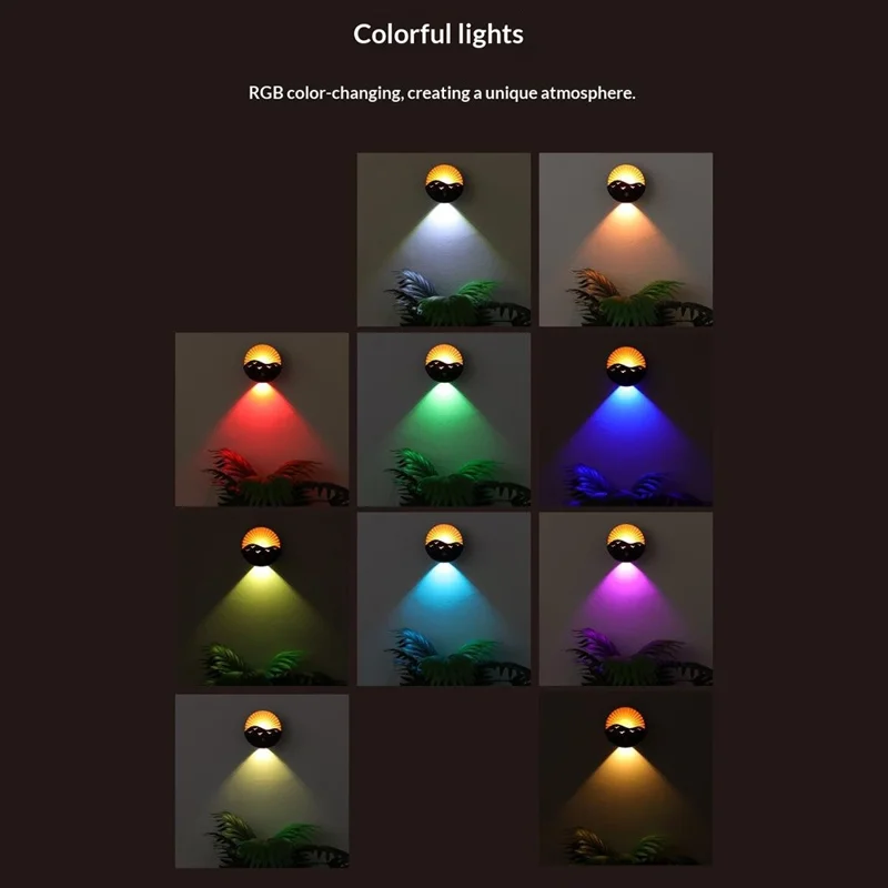 Battery Powered RGBW Motion Sensor LED Night Light Remote Control Magnetic Mood Lamp for Bedside