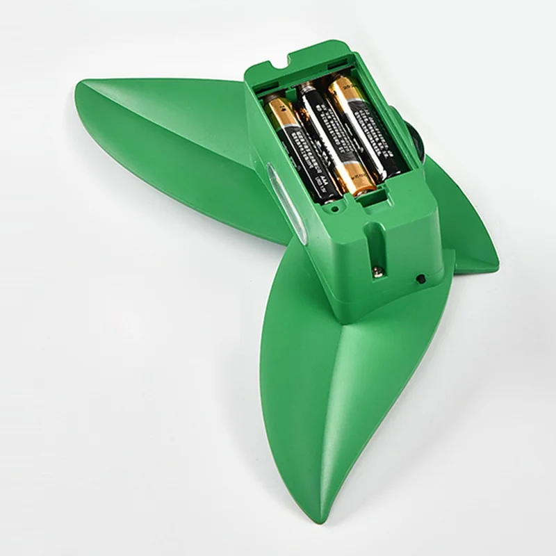 Battery Powered Yellow Light Willow Leaf Shape Smart Motion Sensor Light Magnetic LED Night Light with Remote Control - Green