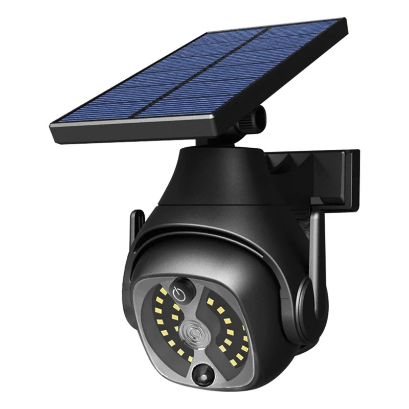K42A Dummy Camera with Non-rotatable Solar Panel Motion Sensor Solar Powered Simulated Outdoor Security Camera