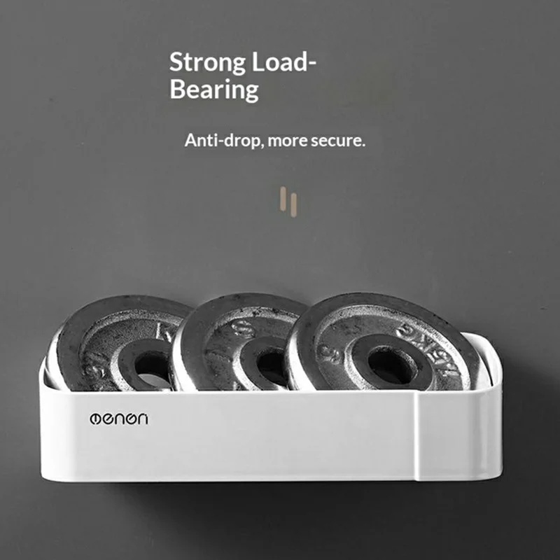 MENGNI 417 Étagère de Rangement en Plastique Mural sans Perçage pour Salle de Bains et Cuisine - Blanc