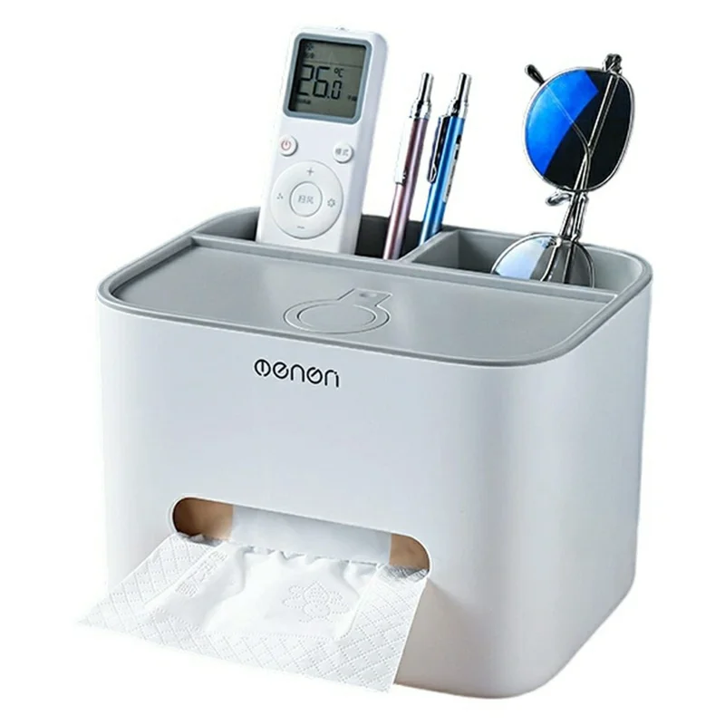 MENGNI 808 Portatessera Multifunzionale Organizzatore per Oggetti Vari con Supporto per Telefono - Grigio