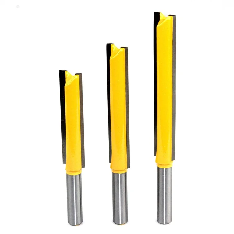3pcs 8mm de Araquadores de Madeira Haste Roteador Hard Uns Hard Woodworking Woodworking Straight Piclge Faca