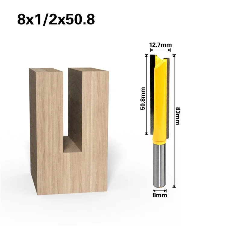 3pcs 8mm de Araquadores de Madeira Haste Roteador Hard Uns Hard Woodworking Woodworking Straight Piclge Faca