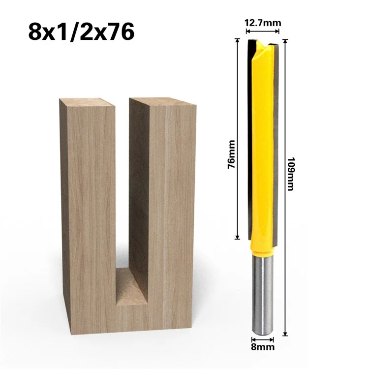 3pcs 8mm de Araquadores de Madeira Haste Roteador Hard Uns Hard Woodworking Woodworking Straight Piclge Faca