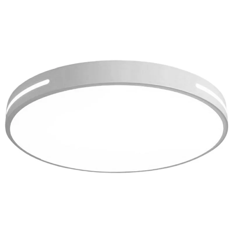Lampada a Soffitto LED Rotonda in Plastica Bianca 30 cm, 18W, Luce Fredda, Design Moderno Minimalista, Ideale per Camera da Letto e Soggiorno - Bianca
