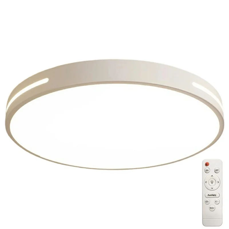 Lampadario LED Rotondo in Plastica 40 cm, 3 Temperature di Colore, 48 W, Luce Bianca, per Camera da Letto e Soggiorno, Illuminazione Decorativa