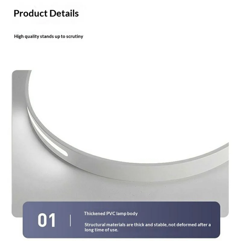 Lampada a Soffitto LED Rotonda in Plastica 60 cm, Luce Bianca 72 W, Design Moderno e Minimalista, Illuminazione Decorativa per Camera da Letto e Soggiorno - Bianca