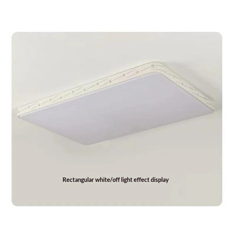 Plafonnier LED minimaliste 90 x 60 cm 192 W, lumière rectangulaire à trois températures de couleur, blanc, cuisine, salon - blanc