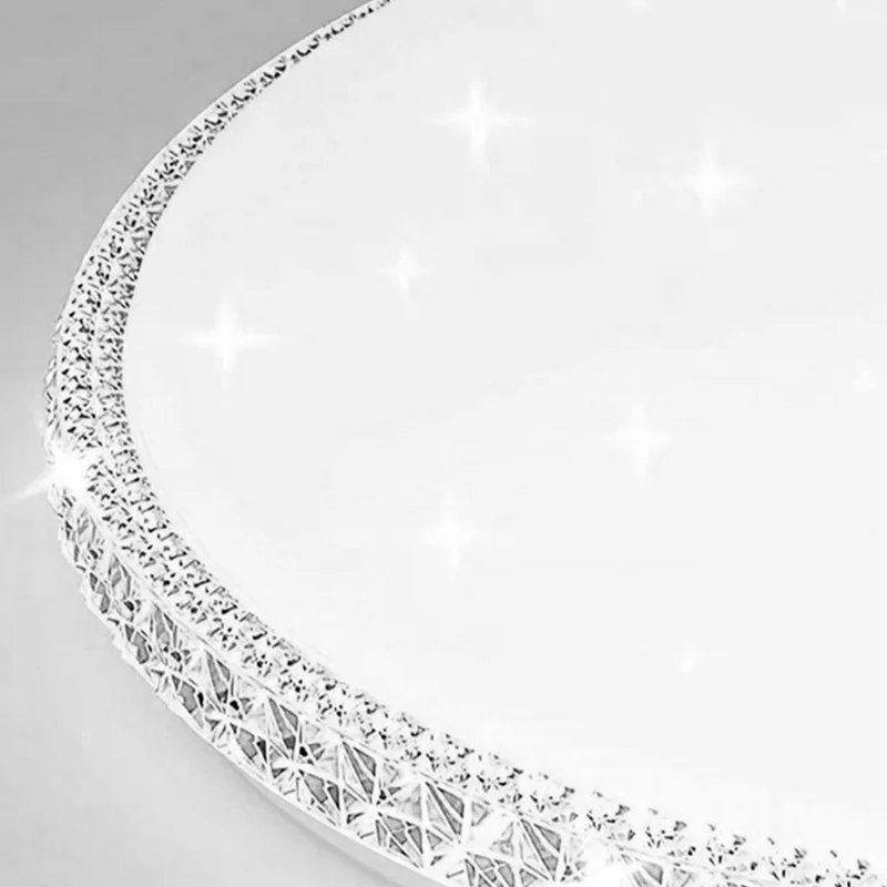 30 cm 24 W vitljust kristallstil LED-taklampa minimalistisk runda taklampa till vardagsrum och sovrum – vit