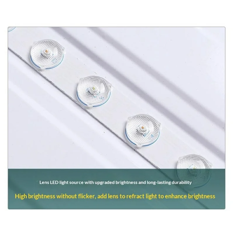 Lampada a Soffitto LED Cristallo 40 x 40 cm 36 W, Luce Quadrata a Doppio Strato con Tre Temperature di Colore per Soggiorno e Camera da Letto - Bianca