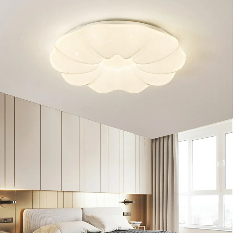 Lampada a Soffitto LED Rotonda 30 cm con 3 Temperature di Colore 36W, Stile Moderno Minimalista a Zucca, per Camera da Letto