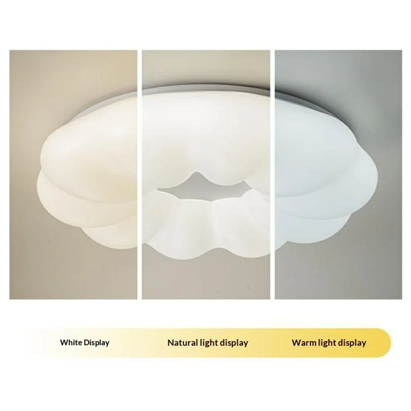 Lampada a Soffitto LED Rotonda 50 cm con 3 Temperature di Colore 72W, Stile Moderno Minimalista a Zucca, Lampada da Camera da Letto