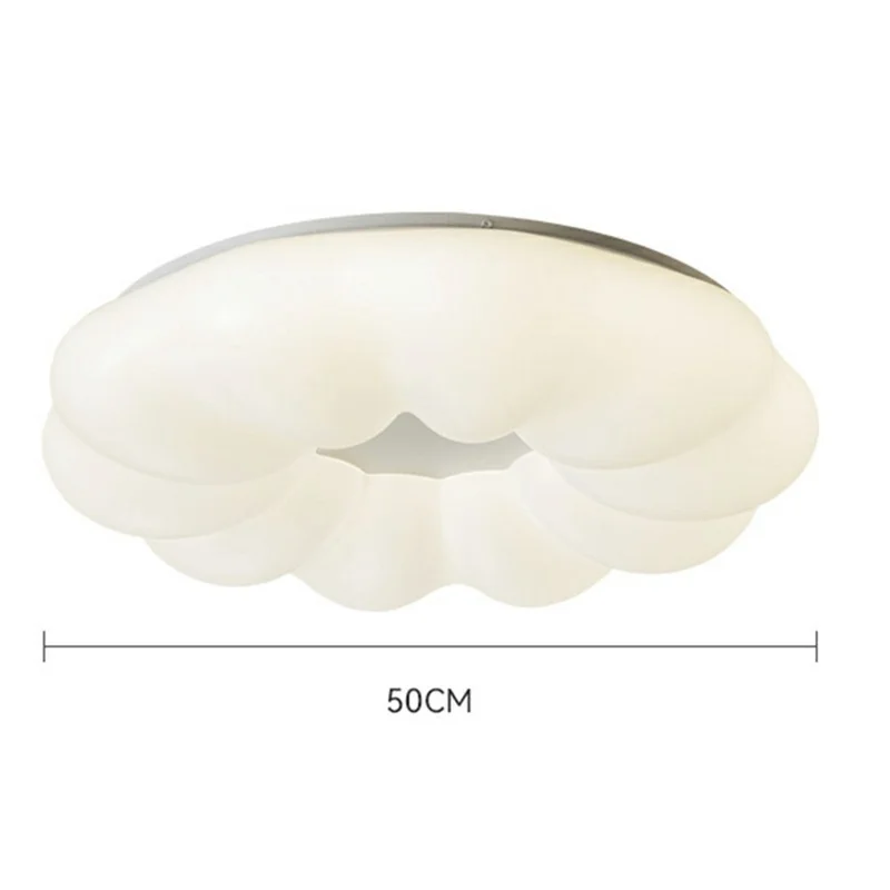Lampada a Soffitto LED Rotonda 50 cm con 3 Temperature di Colore 72W, Stile Moderno Minimalista a Zucca, Lampada da Camera da Letto