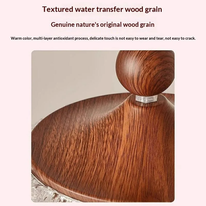 Lampada a Sospensione a Goccia Stile Francese Retro per Sala da Pranzo, Lampadario LED con Dimmer a 3 Colori - Colore Noce