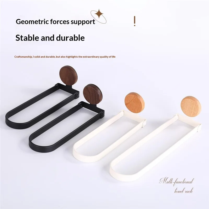 24 cm Toallero de Baño Pared Montaje Adhesivo Toallero Plegable con Estructura Acero Inoxidable Estante - Negro