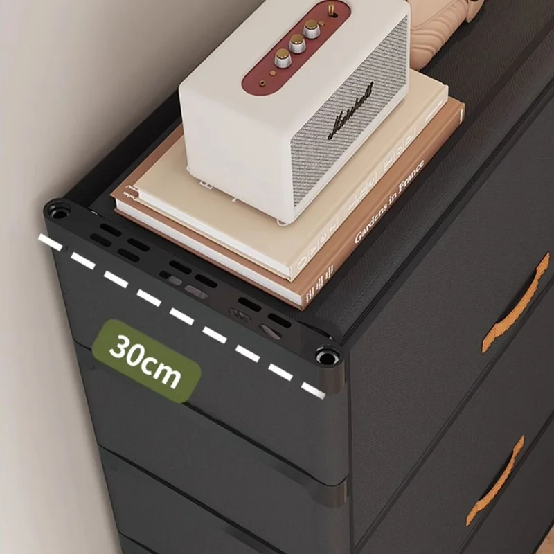 5-уровневая стойка для обуви 64 см, стеллаж для хранения с возможностью стекирования, с откидной крышкой, магнитным замком, пылезащитная обувная тумба - черная