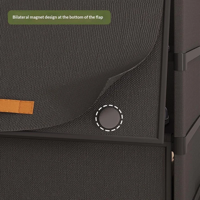 5-уровневая стойка для обуви 64 см, стеллаж для хранения с возможностью стекирования, с откидной крышкой, магнитным замком, пылезащитная обувная тумба - черная