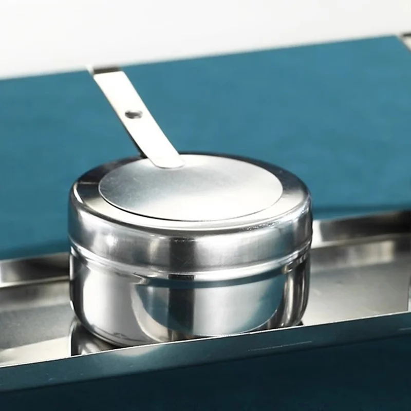 Stainless Steel Catering Chafer Chafing Dish with 2 Pan and Lid Alcohol Heated Food Server Warmer - Silver
