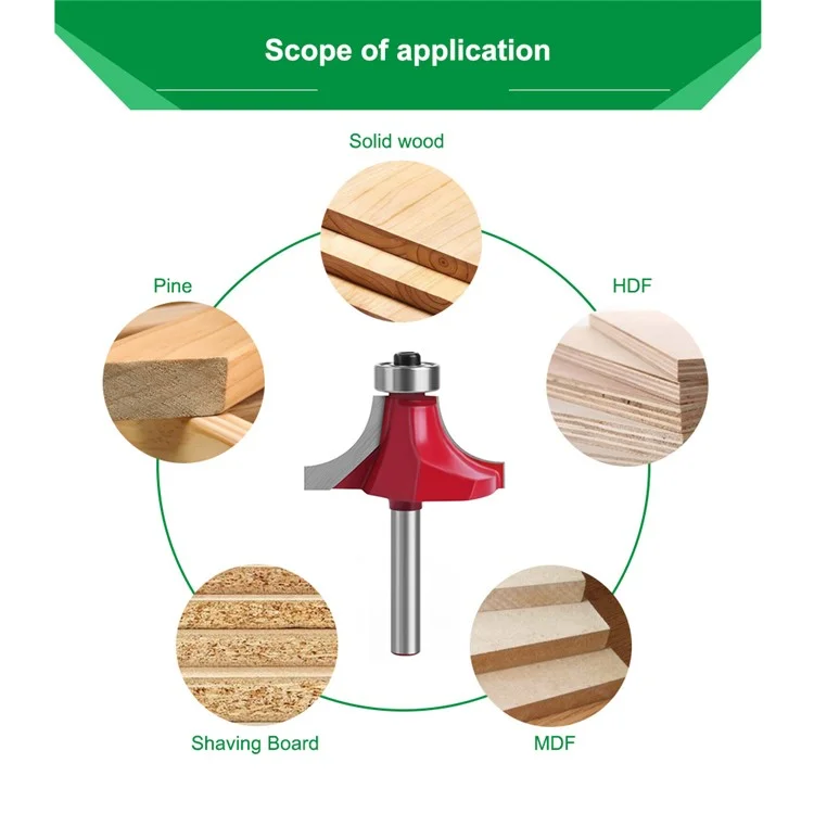 MC01035S38 Инструмент из Деревообработки, 1-1 / 2 -дюймовая Ширина Круглая Бит с 1 / 4 -дюймовый Фрезерный Фрезерный Роутер.