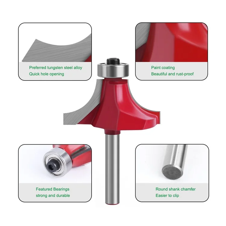 MC01035S38 Инструмент из Деревообработки, 1-1 / 2 -дюймовая Ширина Круглая Бит с 1 / 4 -дюймовый Фрезерный Фрезерный Роутер.