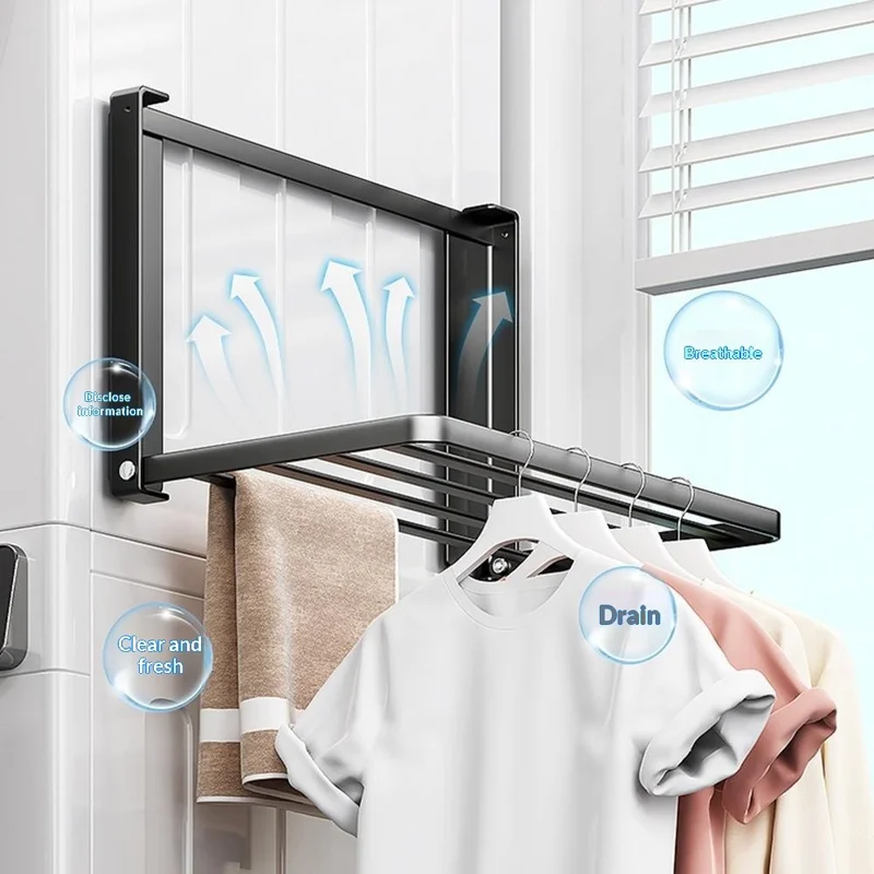 Magnetischer Klappregal aus Kohlenstoffstahl, platzsparend, ohne Bohren, Seitenablage für Waschmaschine - Weiß