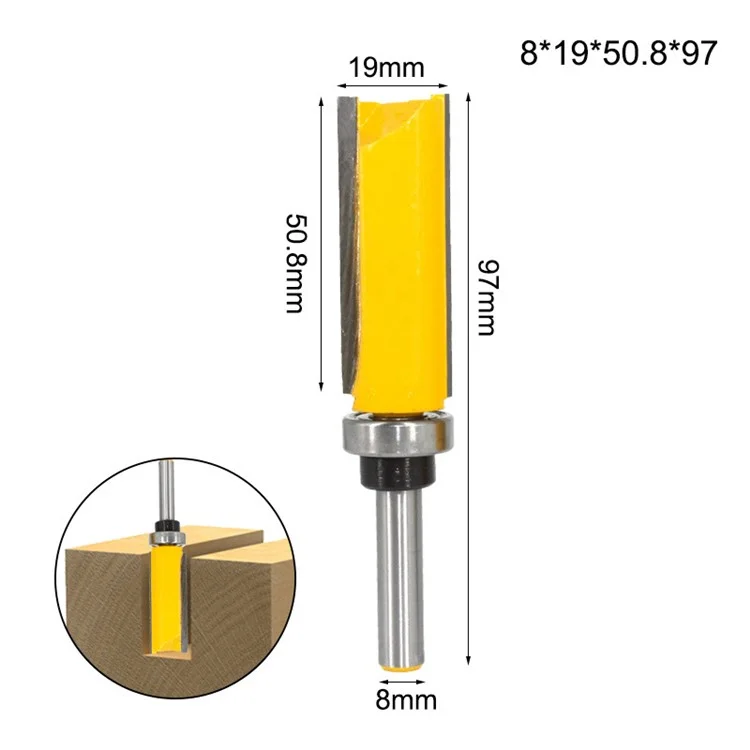 MC02214 2pcs / Definir 8 mm de Haste de Haste de Descarga de Barra / Modelo de Corte de Rolamento Cutter de Moagem de Madeira Com Caixa de Plástico