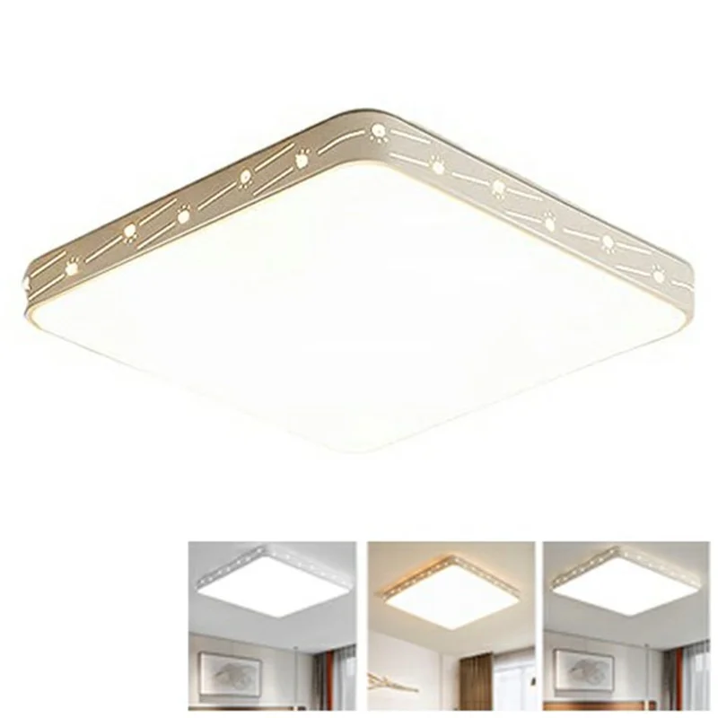 Lampada a Soffitto LED Quadrata 50x50 cm 72 W, Luce a Soffitto a Scomparsa con 3 Temperature di Colore per Camera da Letto / Cucina / Soggiorno