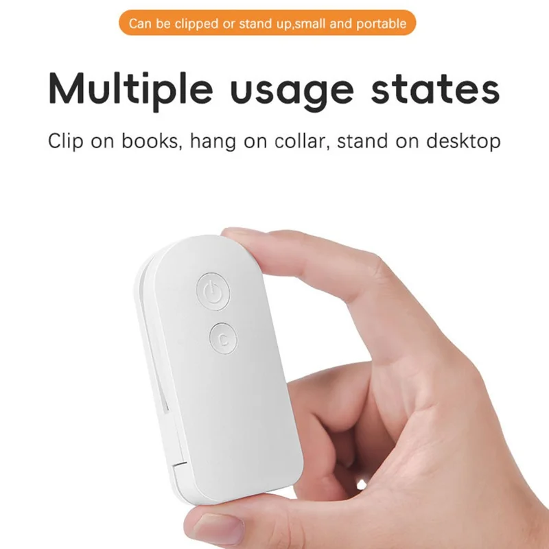 F26 3 Color Temperatures Clip-on Reading Light Mini LED Desk Lamp for Students Study - Pink