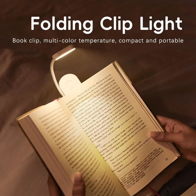 F26 3 Color Temperatures Clip-on Reading Light Mini LED Desk Lamp for Students Study - Pink