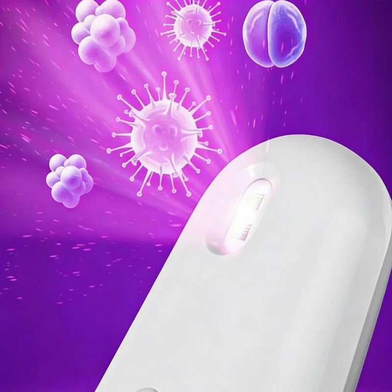 F21 RGB Toilet Sensor Light with UV Sterilization Rechargeable Motion Sensor Toilet Night Light - White