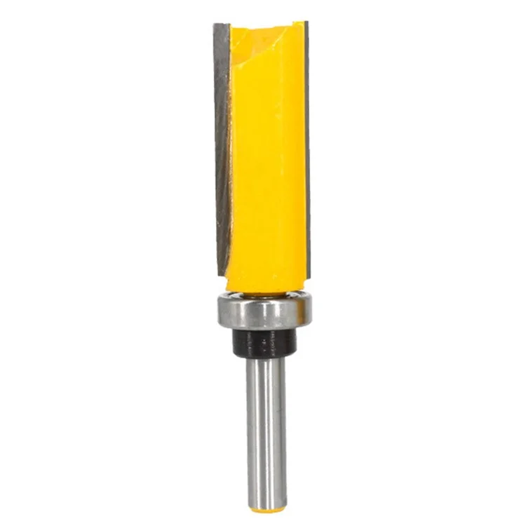 MC02214 8-mm-Schaft-Oberfräse mit Bündigfräser für Schablonen, Holzfräser-Tischler-Werkzeug mit Kunststoffbox