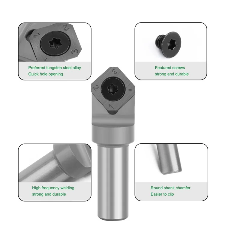 X12E17 12mm Shank V Type Alloy Spoilboard Router Bit Woodworking Planing Bit Milling Cutter