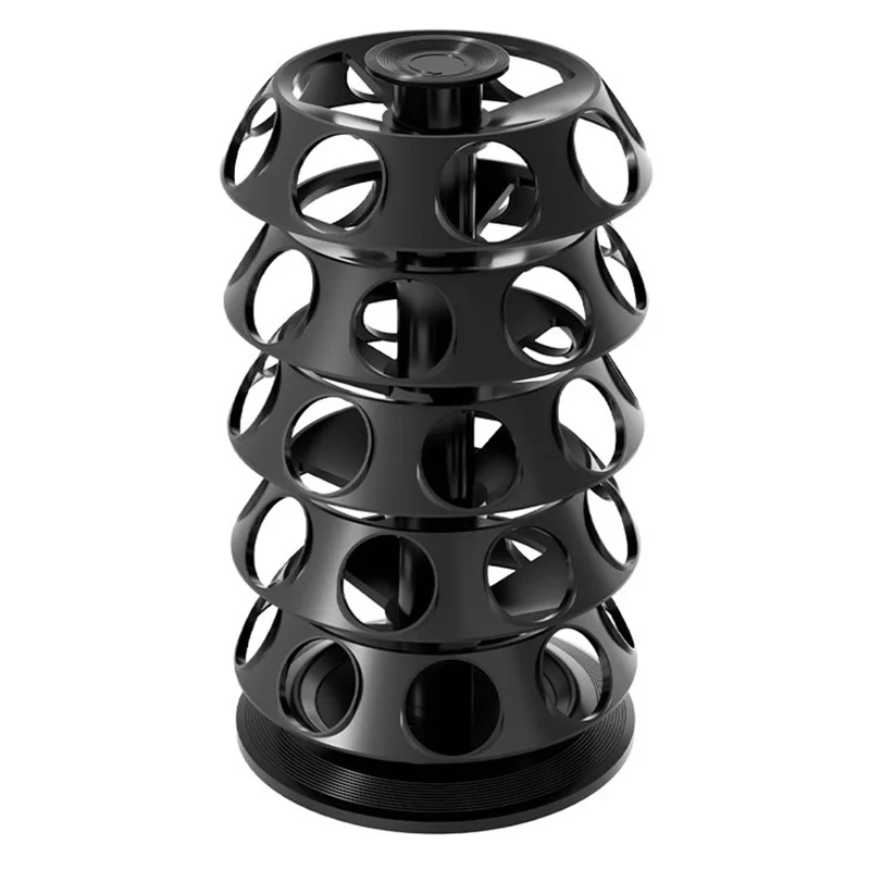 Présentoir de rangement pour capsules de café tournant à 360 degrés, support pour 40 capsules K-Cup, organisateur pour comptoir de cuisine - Noir