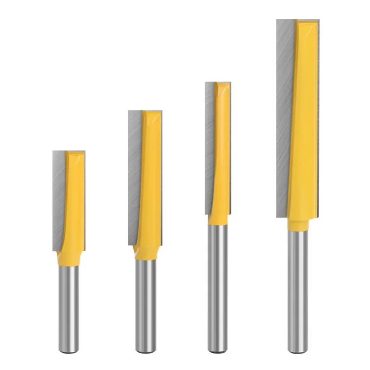 4pcs 8mm Shank Holzschneider Router Hartmetallschneider Holzbearbeitung Langes Tauchmesser Mit Plastikbox