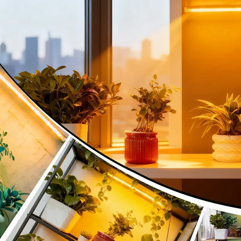 4-Bar 30cm Length Solar Plant Grow Light Strip USB Powered Magnetic LED Plant Light for Indoor Growing