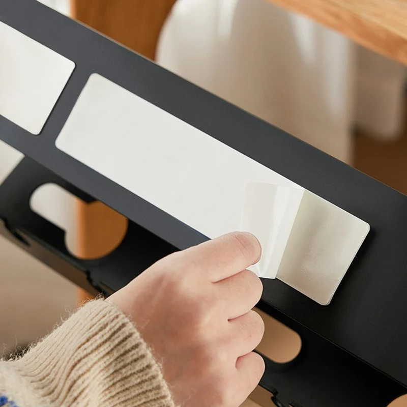Under Desk Cable Organizer 5 Wire Management Slots No Drill Self Adhesive Power Strip Holder for Office Home - Black