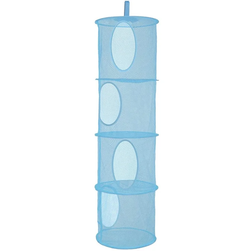 Firelags klædtørreskab i net til opbevaring - Blå